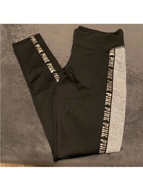 Pink Victoria’s Secret cozy logo leggings